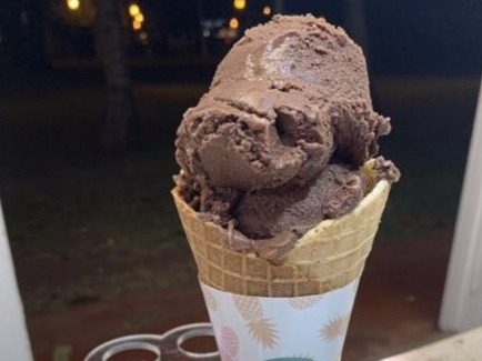 Lahaina Gelato - chocolate gelato in a cone